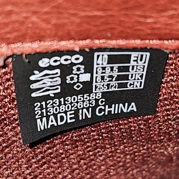 NEW Ecco Shape 35 Sartorelle Ankle Boot EU 40 Red Suede Water Resistant Low Heel - Picture 13 of 14